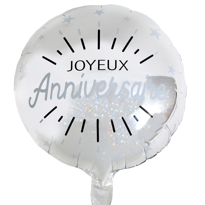 Ballon Aluminium Joyeux Anniversaire 40 cm - accessoire